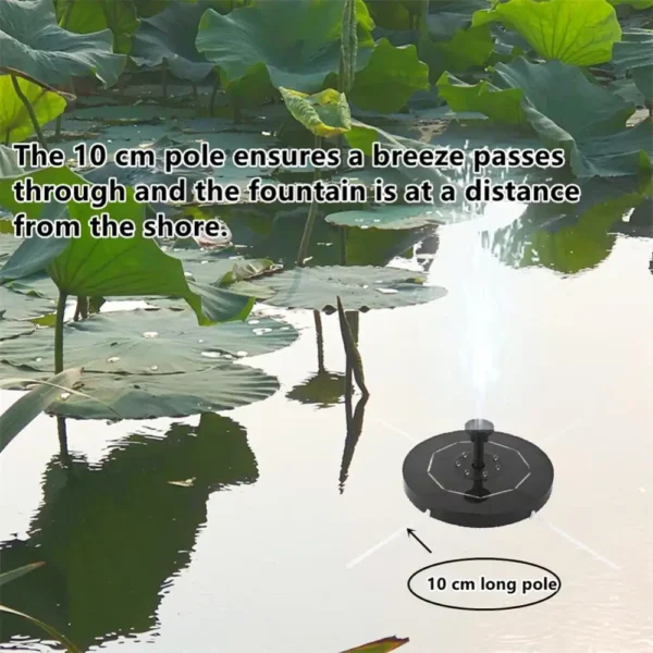 Solar Water Fountain Outdoor Swimming Pool Solar Powered Waterfall Floating Bird Bath Water Pump Garden Pond Decoration - Image 2