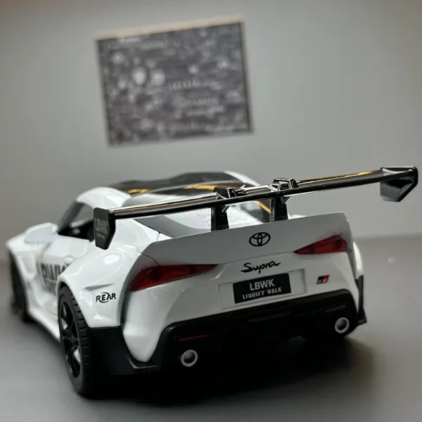 Diecast 1/22 Scale Toyota Supra Racing Car Model Sound and Light Collective Voiture Miniature Toys Vehicles Kids Boys Adult - Image 2