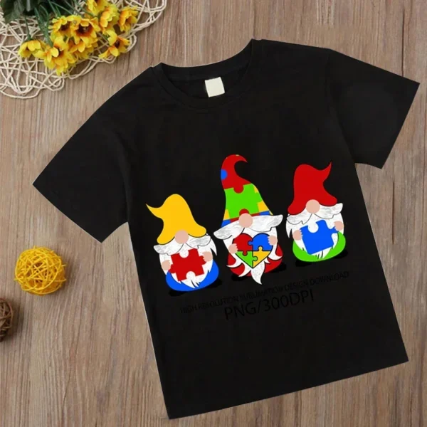 autism Boys T Shirt Short Sleeves Cotton Tops Girls Baby Children Clothing Summer Tshirt Dinosaur Tee Toddler Clothes 2-14 Years - Image 5