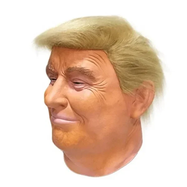 2024 US President Trump Mask Men Latex Character Headgear Playing Prop Full Face Mask Cosplay Headcover Funny Balaclava Hood - Image 2