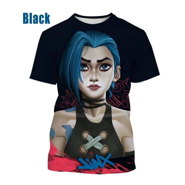 New Fashion Arcane Round Neck Short-sleeved Top Game 3D Printed T-shirt Men and Women Casual T-shirt - Image 2