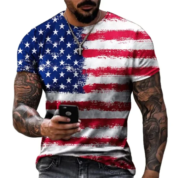 Fashion America Eagle U.S. Flag Graphic T-Shirt for Men Clothing Tees Women Cool Streetwear Summer Casual Short Sleeve ropa Tops - Image 6