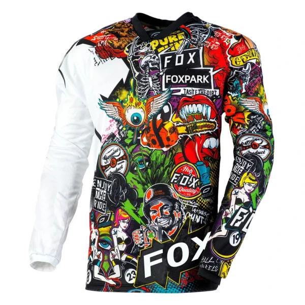 Foxpark Cycling Sweatshirt, Racing Motorcycle,Enduro Motorcycle, DH Mountain Bicycle, MT BMX Motochross T-shirt - Image 5