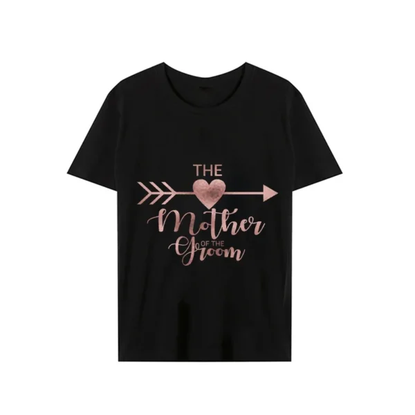 Arrow Heart Brides Tribe Bachelorette Tees T-shirt Women Team Bride Tops Bridesmaid Hen Party Tshirts Black Pink Top Tee Shirts - Image 6