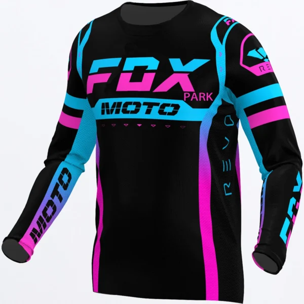 2024Foxpark New Motocross Mountain Enduro Bike Clothing Bicycle Moto Downhill T-shirt Men Cycling Jersey MTB Shirts BMX - Image 5