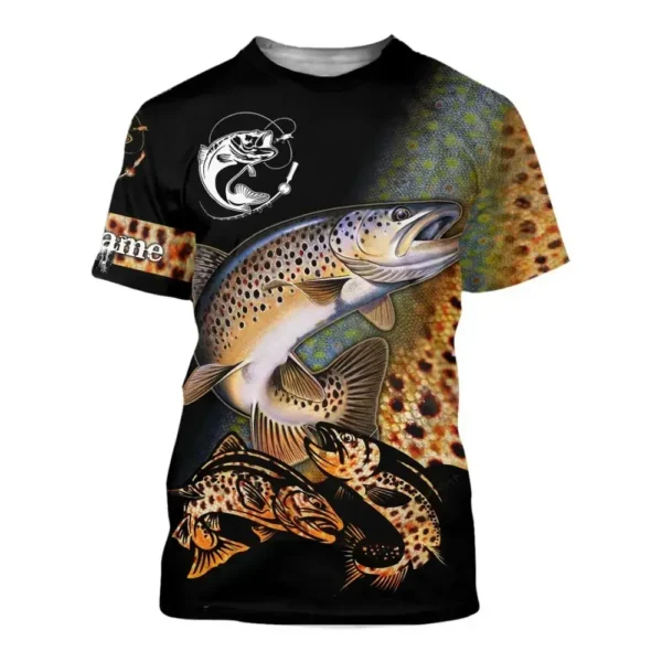 Summer Men's T-shirt Carp Fishing 3D Print T-shirt Men Fashion T-shirts Kids Hip Hop Tops Tees Men's Clothing Y2k Tops Boy - Image 6