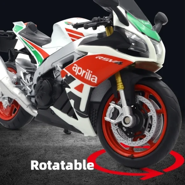 1/12 Aprilia RSV4 RR1000 Toy Motorcycle RMZ City Diecast Metal Miniature Model 1:12 Racing Super Sport Collection Gift Boy Kid - Image 6