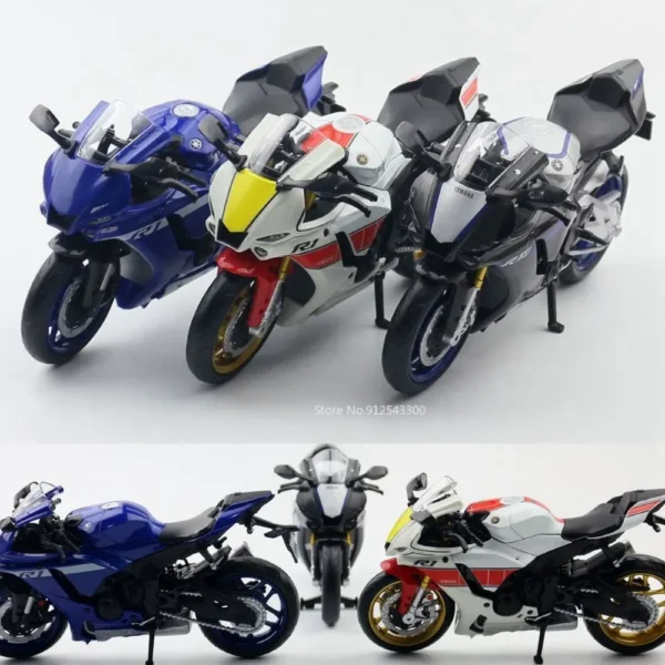 1/12 Scale Yamaha YZF-R1M Motorcycle Model Toy Alloy Diecast Simulation Models Motor Cycle Collection Decoration Boys Toys Gifts - Image 2