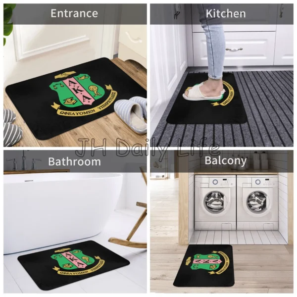 AKA Sorority Welcome Doormat Entrance Floor Mat Rug Non Slip Mats Carpet for Indoor Patio Bathroom Kitchen Living Room Bedroom - Image 3