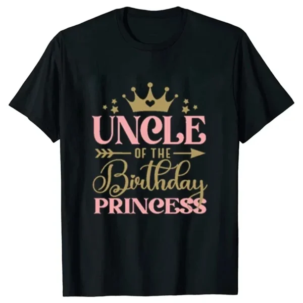 Birthday Princess Top T-shirt DAD MOM Brother Sister Family Gathering Tees Girls Birthday Party Tshirt Aesthetic Clothing Black - Image 5