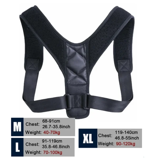 Back Posture Correction Belt Hunchback Prevention Correction of Sitting Posture Unisex Breathable Body Shaping - Image 5