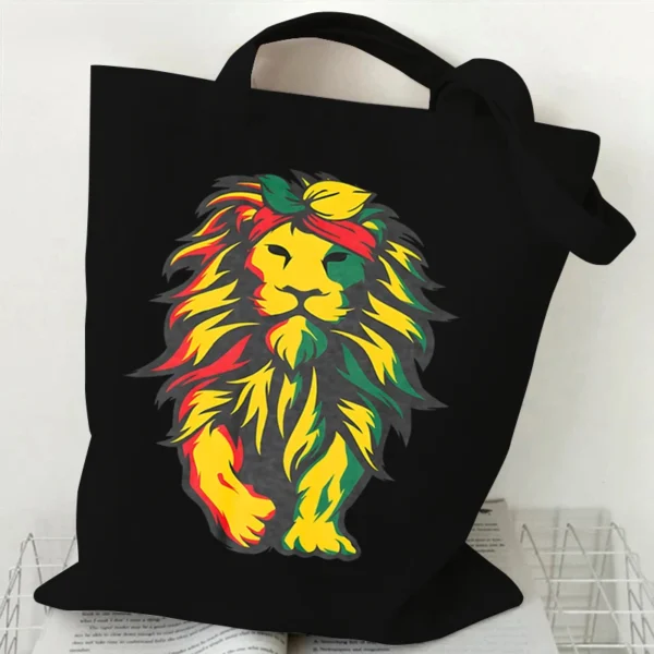 "Juneteenth Is My Independence Day" Women's Canvas Tote Bag Black Girl Cartoon Shopping Bag Black History Culture Shoulder Bag - Image 5