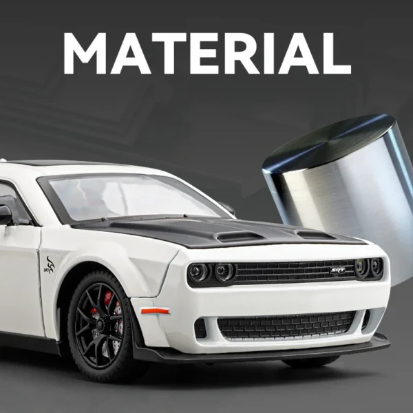 White Dodge Challenger car material