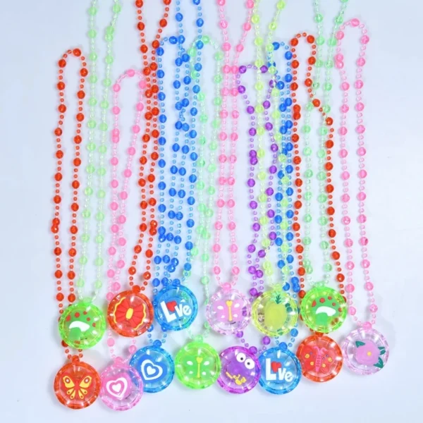 12-96Pcs LED Light Up Cartoon Necklace Kids Birthday Party Wedding Guest Gift Souvenir Christmas Carnival Reward Pack Party Gift - Image 6