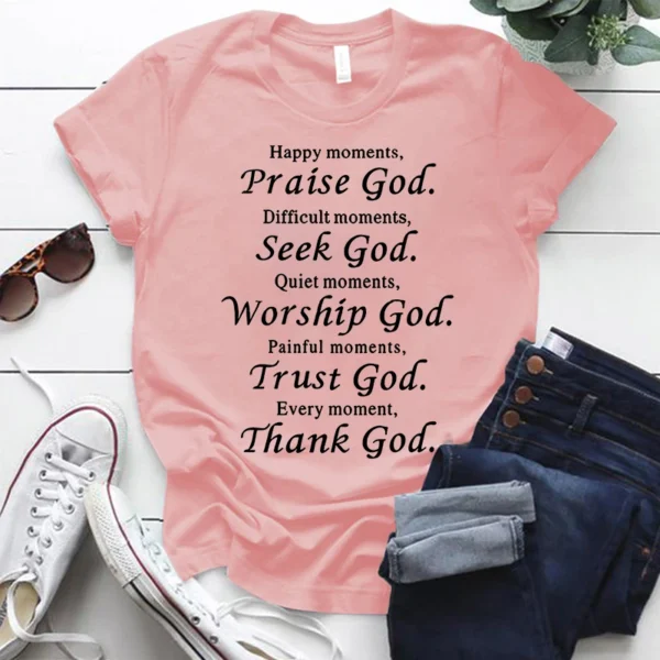 Thanks God Fashion Shirts for Men/Women; Christian Short Sleeve; Faith Shirts; God T-shirts; Unisex Jesus Shirts; Gifts for Chri - Image 6