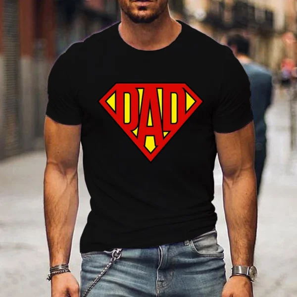 Fashion Funny Dad T Shirts Men Summer Harajuku Short Sleeve Streetwear Tops Father's Day Gift Loose Tees Round Neck Men Tshirt - Image 2