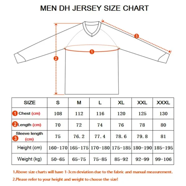 Downhill Jersey Motocross Mountain Bike Clothing Bicycle Moto Long Sleeve Sports T-shirt Men Cycling Jersey MTB Shirts Racing DH - Image 6