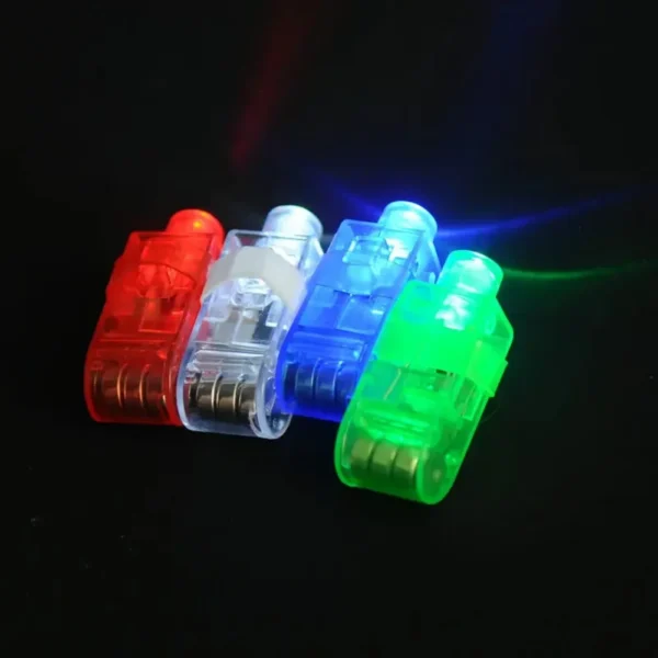 Four colorful LED finger lights.