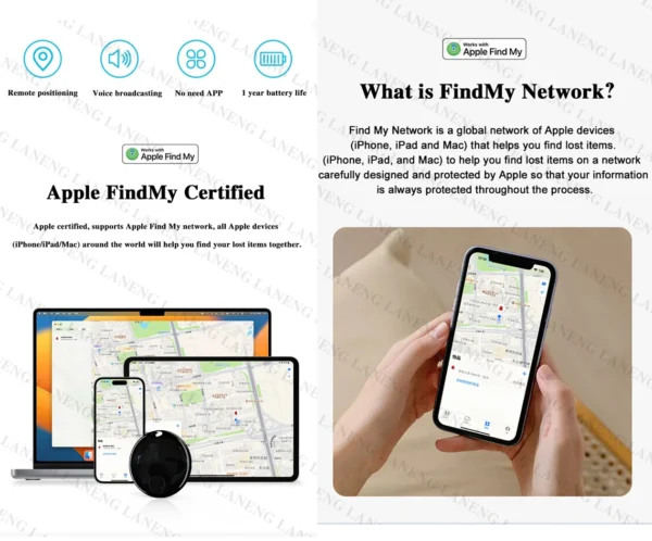 Wireless GPS Smart Tracker Work with Apple Find My APP NTag Anti Lost Reminder Device MFI Rated Locator Car Key Pet Kids Finder - Image 6