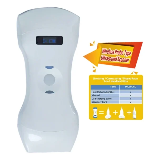 2023 Handheld Human Portable Wifi Wireless Handheld Ultrasound Scanner Color 3d 4d Machine Color Ultrasound Probe Machine - Image 6