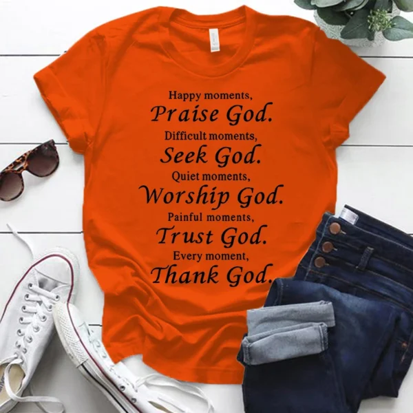 Thanks God Fashion Shirts for Men/Women; Christian Short Sleeve; Faith Shirts; God T-shirts; Unisex Jesus Shirts; Gifts for Chri - Image 5