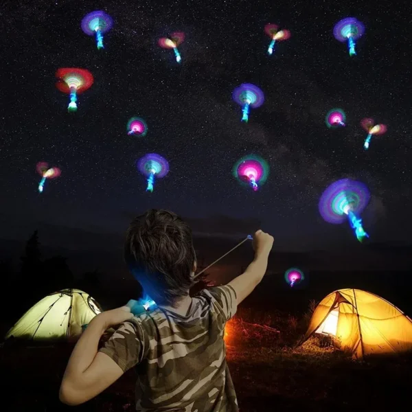 New 50/30/10/5/1Pc Amazing Light Toy Arrow Rocket Helicopter Flying Toy LED Light Toys Party Fun Gifts Rubber Band Catapult - Image 2