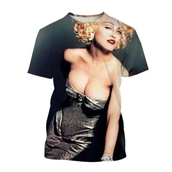 Men's and Women's Fashionable T-shirts, Classical Street Clothing with Lead Singer 3D Printing, Hip-hop Clothing