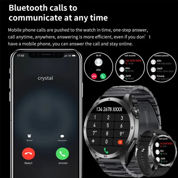 Smartwatch with incoming call notification.