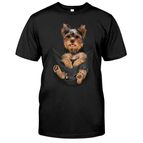 Funny Schnauzer Pocket 3D Printed Casual T Shirt Men Women Fashion Brand Summer Hip Hop Polyester T Shirts