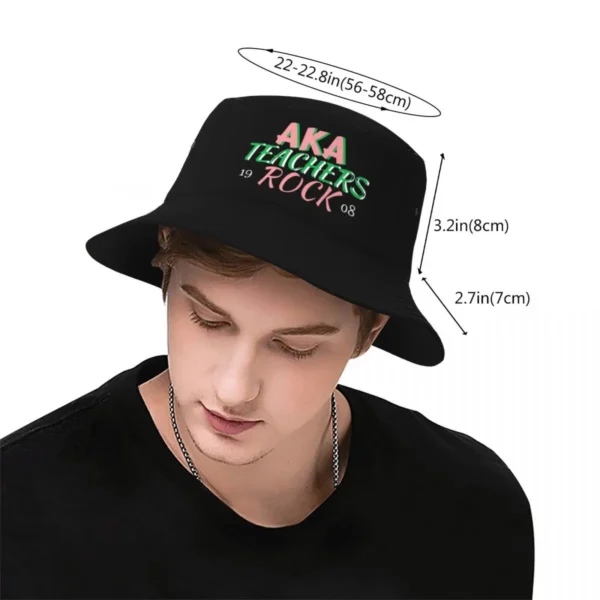 Alpha AKA Kappa Alpha Fishermans Cap Outdoor Bucket Hats Fishing Hat Foldable Hip Hop Beach Sun Hats for Women Men - Image 3