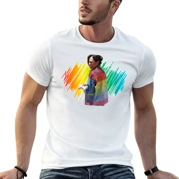 Kamala Harris 'Sequin Pride Jacket' T-Shirt graphic t shirt vintage plain oversized graphic tee plus size tops men clothing