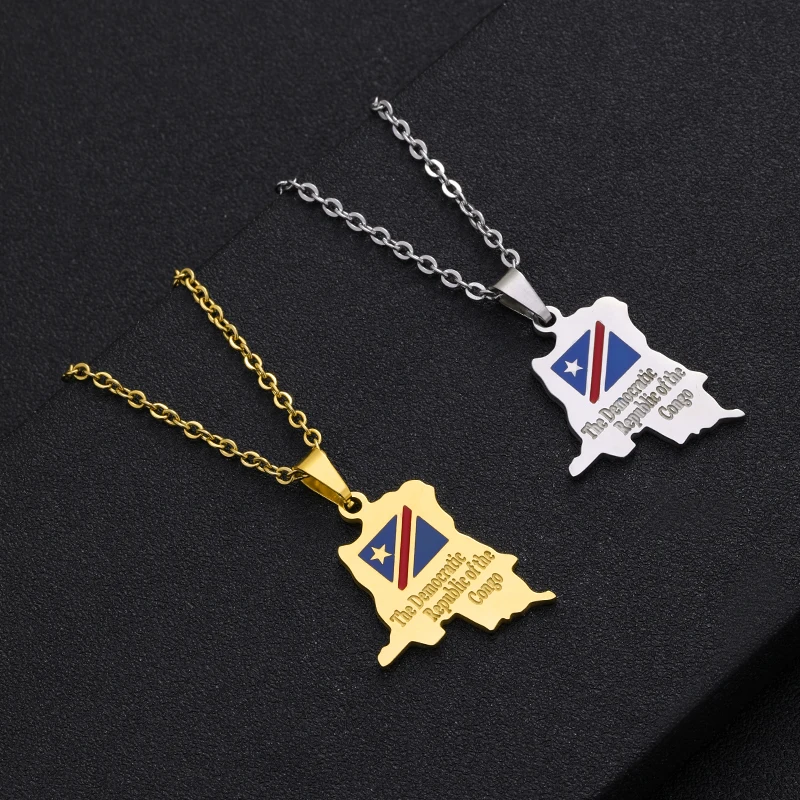 Two gold and silver DRC necklaces.