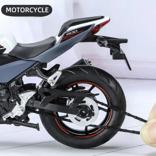 1/12 KAWASAKI Ninja 400 Toy Motorcycle Miniature Diecast Metal Model 1:12 Super Sport Sound & Light Collection Gift For Boy Kid - Image 5