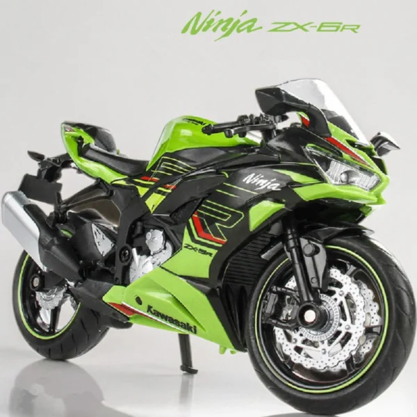 1/12 Kawasaki Ninja ZX-6R Cross-country Motorcycles Model Simulation Metal Street Racing Motorcycle Model Collection Kids Gifts