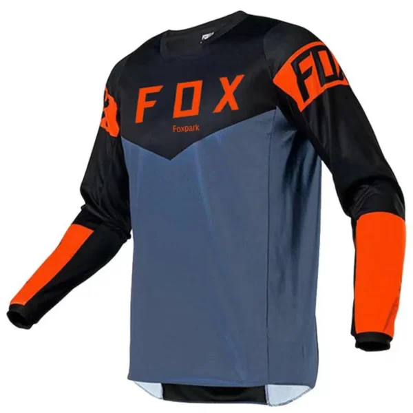 Foxpark men's T-shirt, mountain cycling sportswear, MTB, SUV, DH, motorcycle, off-road jersey - Image 6