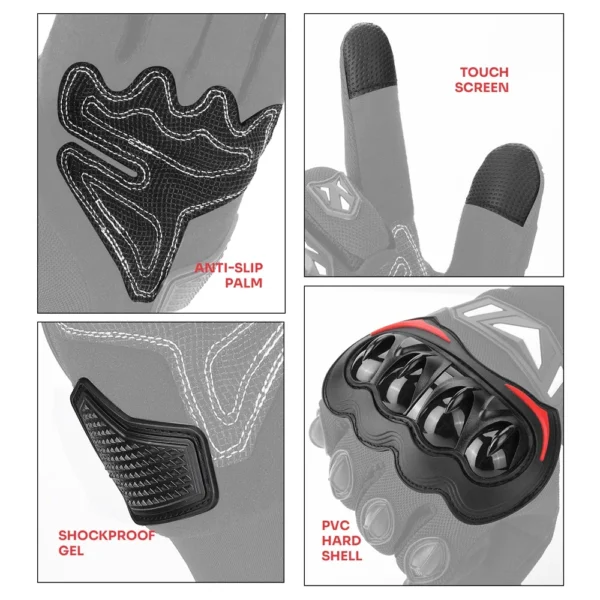 CE Motorcycle Gloves Summer Riding Gloves Hard Knuckle Touchscreen Motorbike Tactical Gloves For Dirt Bike Motocross ATV UTV - Image 5