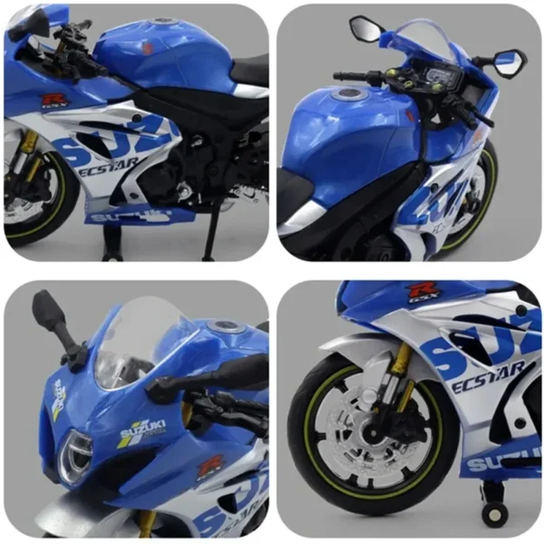 1:12 Alloy Racing Motorcycle Model Diecast Street Cross-Country Motorcycle Model for Suzuki GSX-R1000R Simulation Kids Toy Gift - Image 2