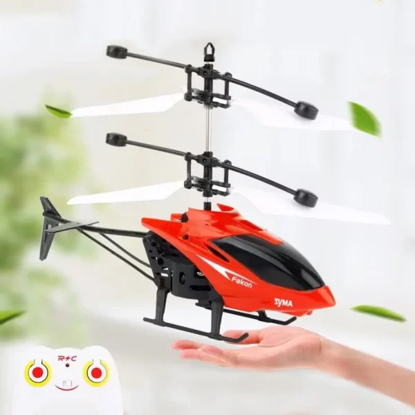 Remote Control Airplane Helicopter Flying Mini Interaction Airplane Gesture Sensing Children Flashing Light Aircraft Kids Toy - Image 6