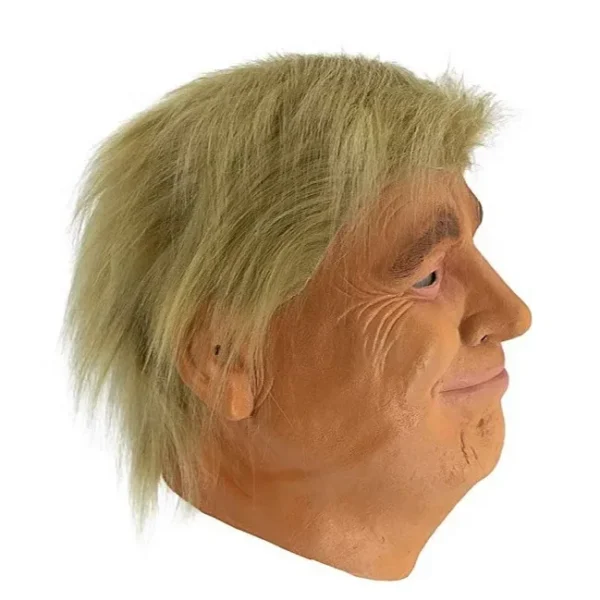 2024 US President Trump Mask Men Latex Character Headgear Playing Prop Full Face Mask Cosplay Headcover Funny Balaclava Hood - Image 4