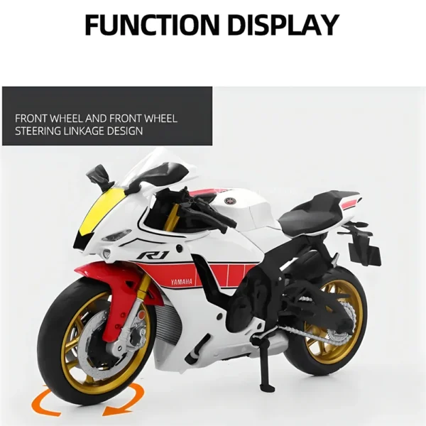 1/12 Scale Yamaha YZF-R1M Motorcycle Model Toy Alloy Diecast Simulation Models Motor Cycle Collection Decoration Boys Toys Gifts - Image 4