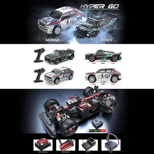 Hyper Go 1/14 scale RC car with gyro.