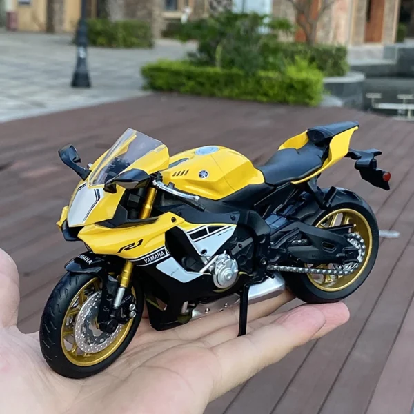 1/12 Alloy Yamaha YZF-R1 YZFR1 Motorcycle Model Toy Vehicle Collection Autobike Shork-Absorber Off Road Autocycle Toys Car