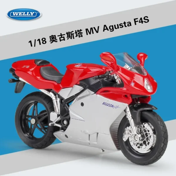 Welly 1:18 MV AGUSTA F4S Heavy-duty Locomotive Imitation Alloy Road Race Motorcycle Model Toy Collection Gift