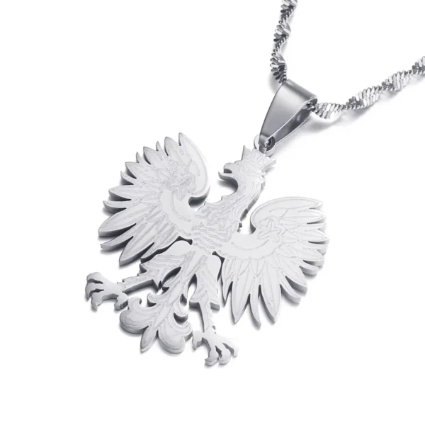 Silver Polish eagle necklace pendant.