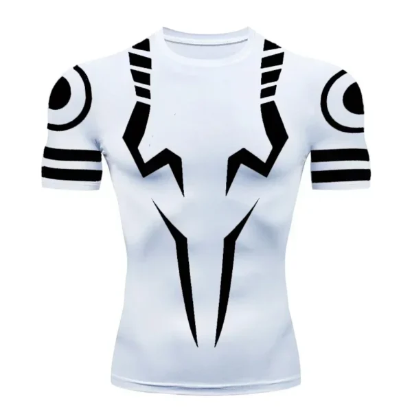 2024 Fashion Men's Fitness Graphic T-shirt Anime Jiu-jitsu 3D Printed Compression Fitness Undershirt Oversized Men Clothing Top - Image 2