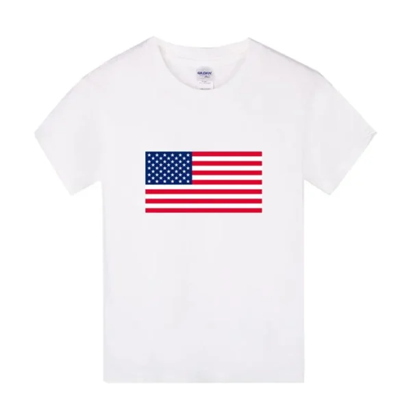 American Flag Cotton Short-Sleeved Student Sports Clothing Summer New Children's Clothing kids Clothing Boys And Girls T Shirt