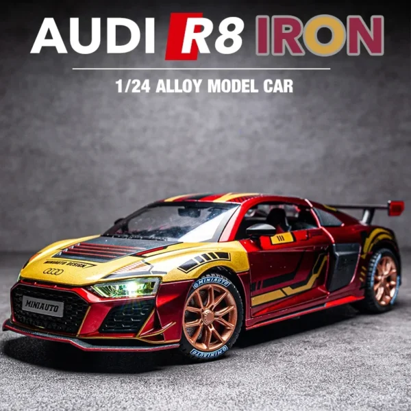 1/24 scale Audi R8 Iron model car.