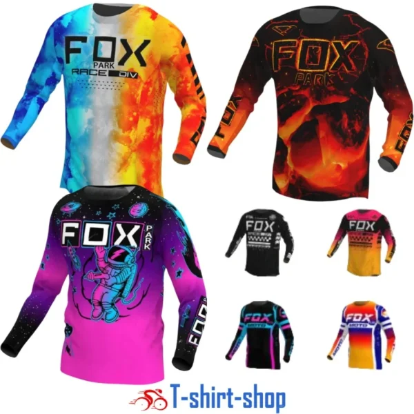 Auto fox Motocross Shirts Riding Bicycle T-Shirts MTB Racing Sports moto Motorcycle Cycling Dirt Bike Auto fox Cycling T-Shirts