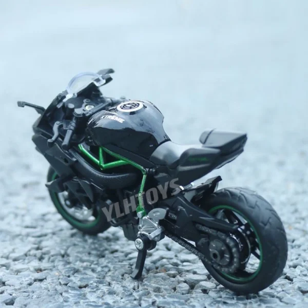 1:18 Kawasaki Ninja ZX-12R Genuine Alloy Motorcycle Model Static Die Casting Toy Collection Model Gift - Image 3