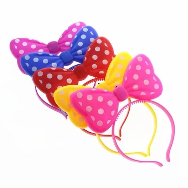 5/10pcs LED Light-up Bow Headband Multicolor Luminous Mouse Bow-knot Princess Crown Headdress Hair Hoop Band Wedding Party Decor - Image 2